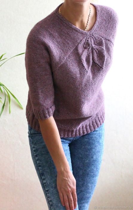 Мастер-класс: Пуловер с нестандартной линией реглана (Мягкие лапы)