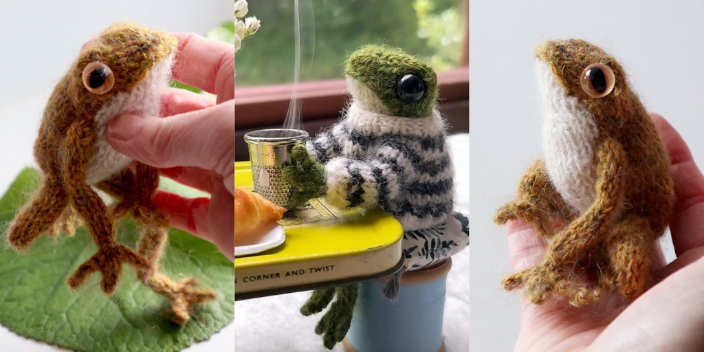 [Вяжи.ру] Вязаный спицами лягушонок Frog (Claire Garland)