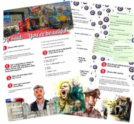 Летний worksheet He said: you're beaufitul A2 (Елена Сарнавская)