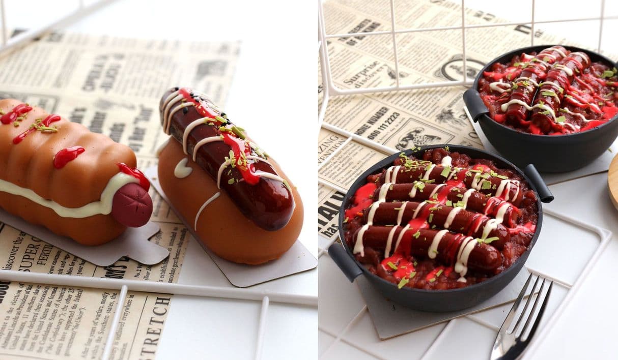 [Pani.Marzipany] Пирожное сосиска в тесте + бенто-сотейник с сосисками (Ксения Панько)