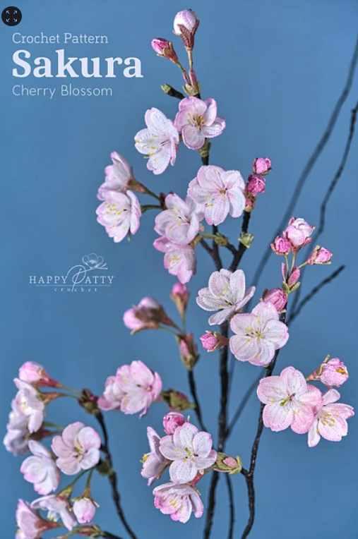Sakura (Cherry Blossom)/Сакура (Цветение Вишни) (HappyPattyCrochet)