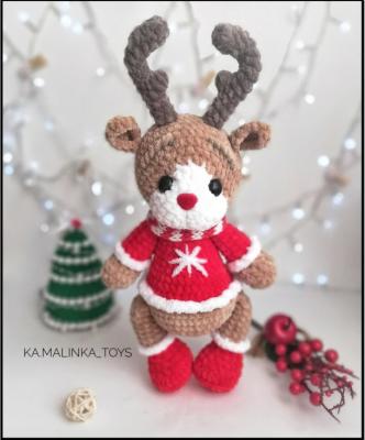 [ka.malinka_toys] Новогодний оленёнок (Елизавета Камалина)