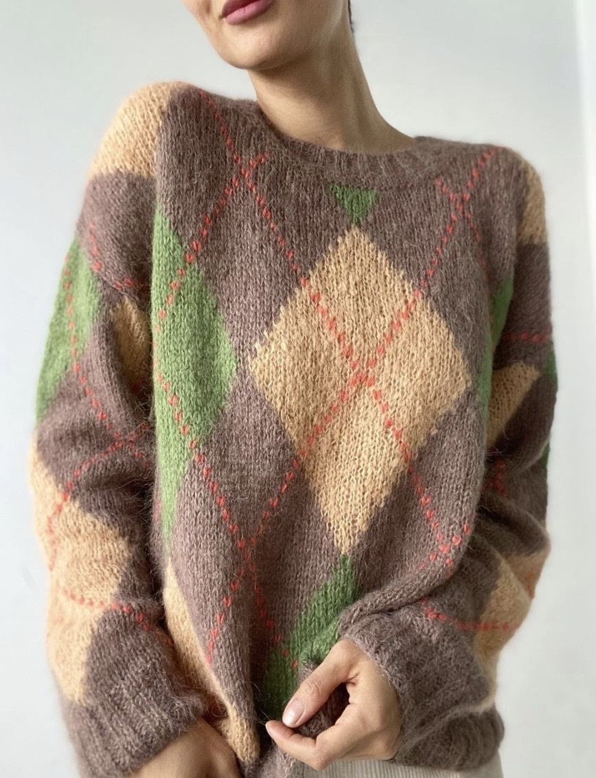 Джемпер/Кардиган Аргайл (tvoe_hobby)