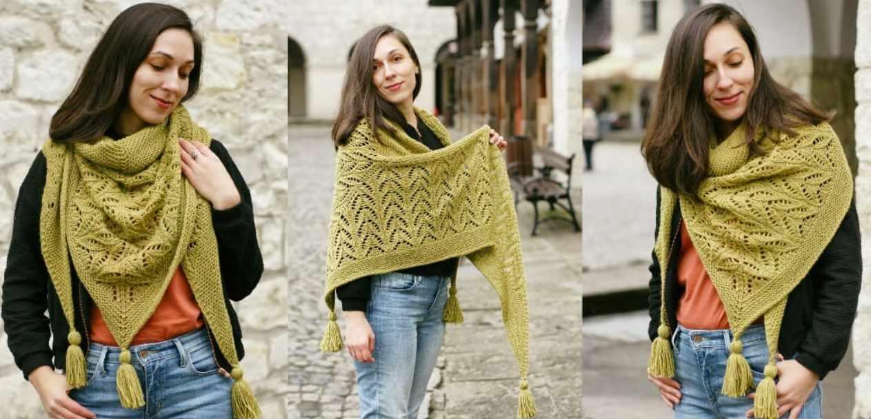 [Вяжи.ру] Вязаная спицами шаль Farnese (Paula Wiśniewska)