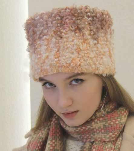 [PROFELTING.RU ] Шапка-кубанка. Ткачество в войлоке (Регина Журавлева), фото 1 из 1.