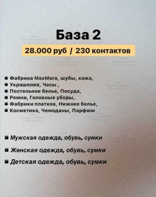 База поставщиков люкс 1:1 wechat 230 контактов (Айша)