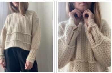 [Вяжи.ру] Свитер оверсайз с косами Sarang (Aegyoknit), фото 1 из 1.