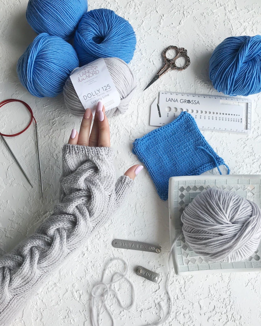 Митенки с косой (yulya.kholod)