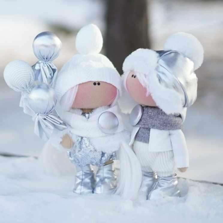 [ulitka_decor] Снежики парочка (Ульяна Костецкая)