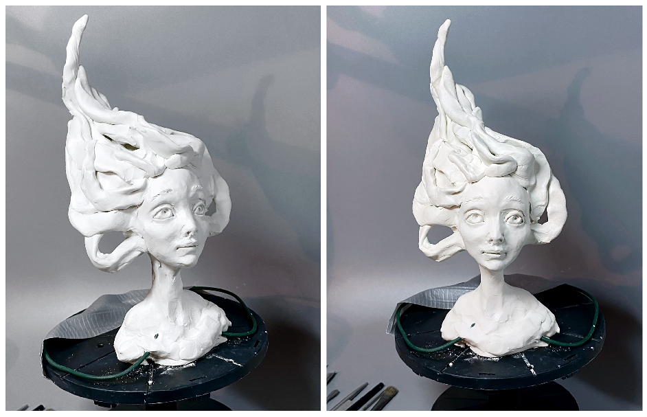 Четыре элемента: вода. Лепим лицо русалки (Наталья Филинова)