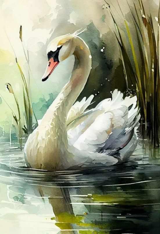 [Рисуем дома] Лебедь с Ириной (Ирина Шпакова)