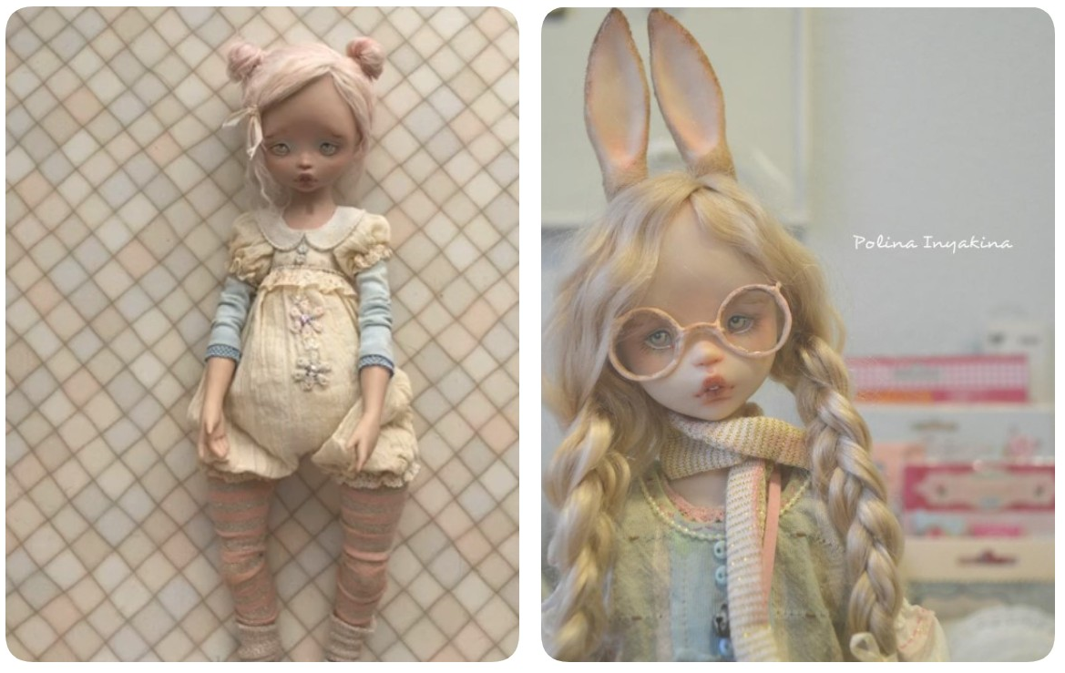 [Игрушки] Авторская кукла в смешанной технике: 1 и 2 часть (Полина Инякина)