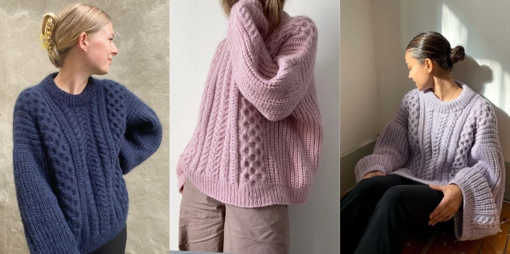 [Вяжи.ру] Вязаный спицами оверсайз Aegyo Sweater (Aegyoknit), фото 1 из 1.