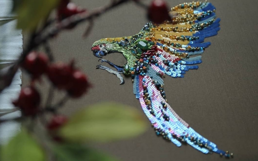 Аппликация Попугай (Инга Марита)