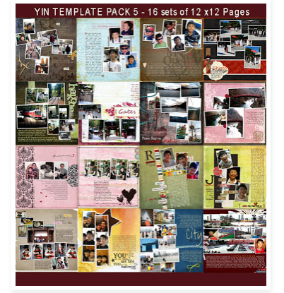 [PSD] Шаблоны для фотокниг Template Pack 5 (YinDesigns)