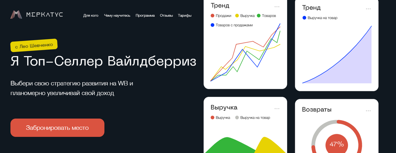 [Меркатус] Я Топ-Селлер Вайлдберриз 14 поток 2024. Тариф Я супер селлер (Лео Шевченко), фото 1 из 1.