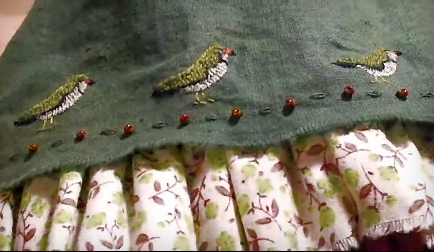 Декорирование ткани для кукольных нарядов (Альбина Глумова)