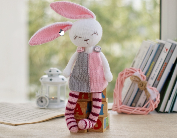 [evgeniablaginina] Зайка Зефирка. Спицы (Евгения Благинина), фото 1 из 1.