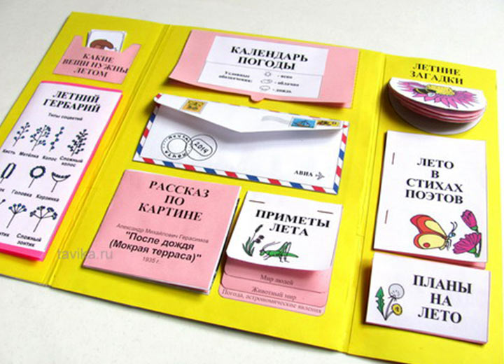 [Lapbook] Шаблон лэпбука Лето (Татьяна Пироженко)