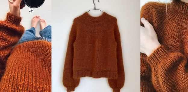 [Вяжи.ру] Пуловер на круглой кокетке Novice (PetiteKnit), фото 1 из 1.