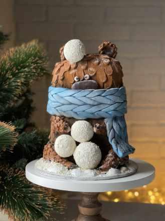 Торт «Мишка» из курса по детским 3D-тортам «Зверюшки» (Анастасия Казарьянц) @pro.moi.tort