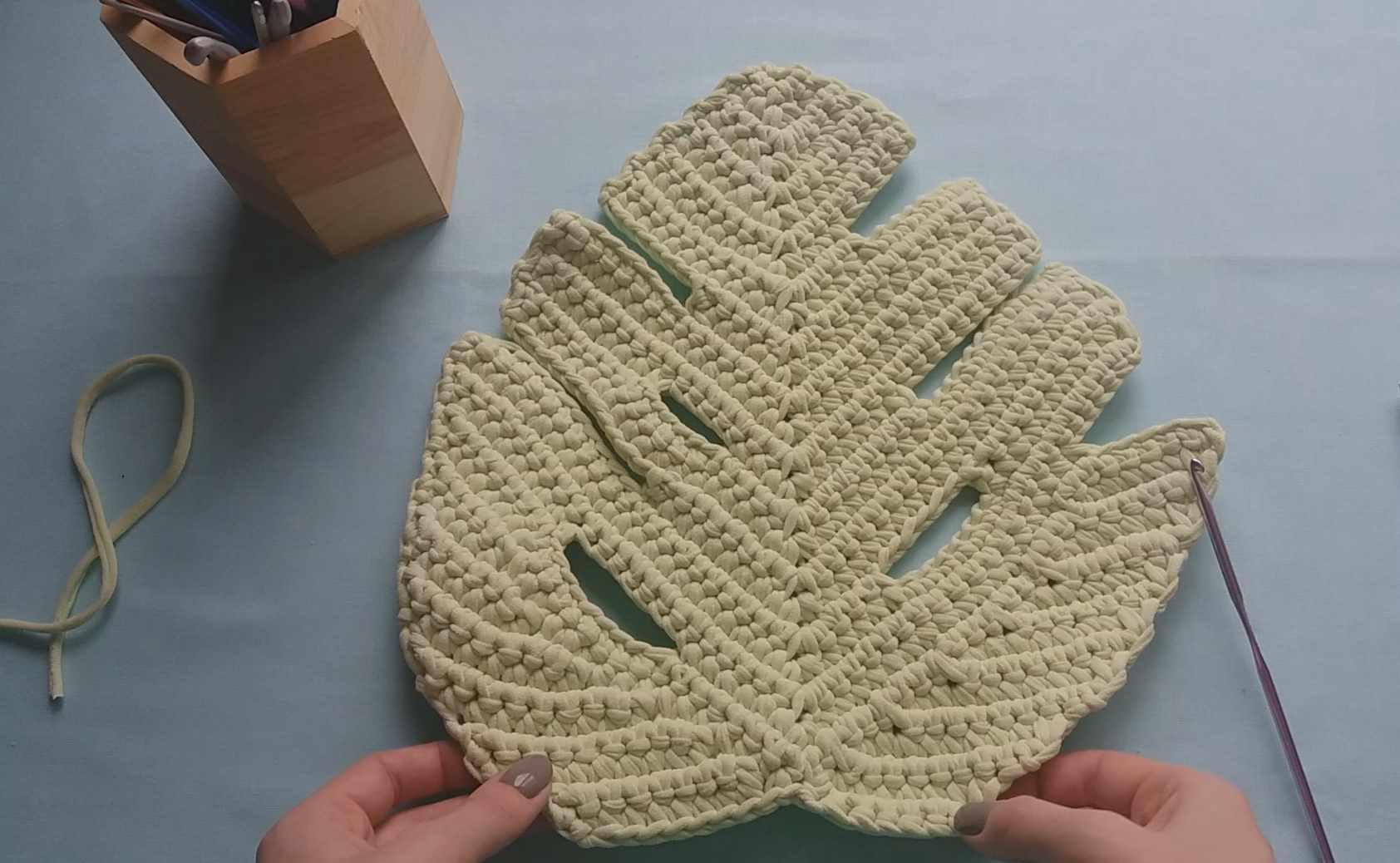 Мастер класс Листья Монстеры [knitka_school]