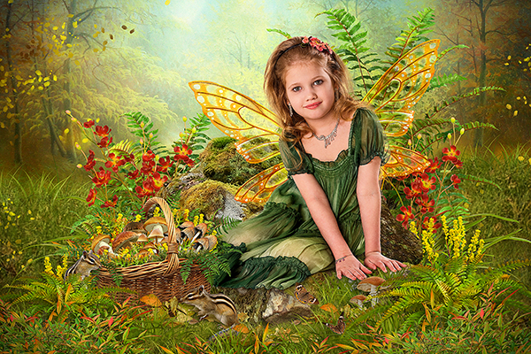 Детские осенние коллажи в PSD Осень № 12 (Adika Adikasol)