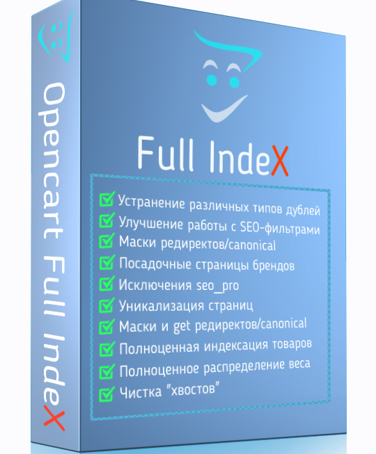 [OpenCart] 1.5.x-2.3.x Full IndeX: Улучшение индексации 3.6-3.8
