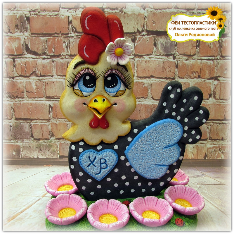 Курочка к пасхе из солёного теста (Ольга Родионова)
