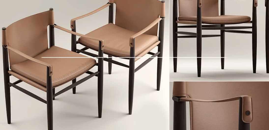 №31 Моделирование стульев TRUSSARDI CASA SADDLE CHAIR в 3d max (Артем Гоголов)
