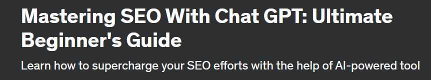 [Udemy] Освоение SEO с помощью Chat GPT: полное руководство для начинающих (Антон Воронюк)