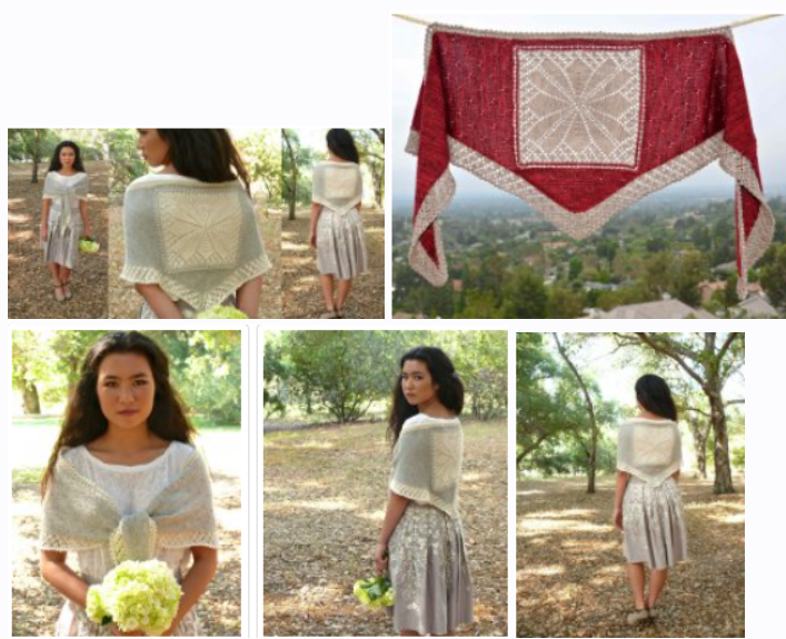 [Вяжи.ру] Косынка спицами Heliconian