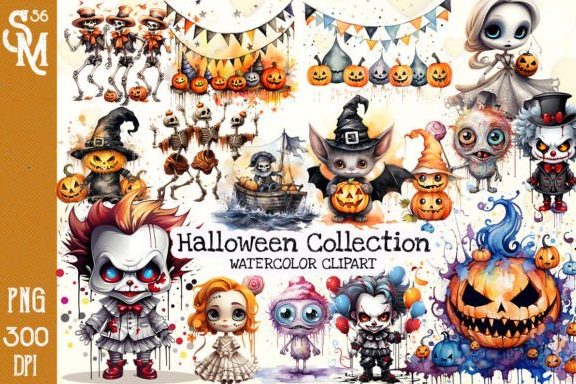 [Creativefabrica] Halloween Collection Sublimation Clipart