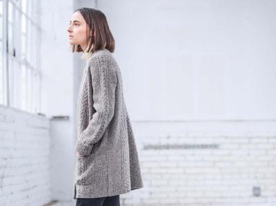 Пальто с узором косами Pitch (Эмили Грин)