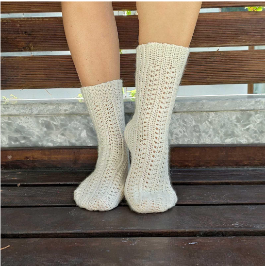 [voobrazhalkina] Ажурные носочки крючком (Наталья Воображалкина)
