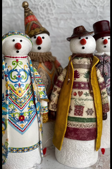 Интерьерные снеговики (Валентина Балиева)