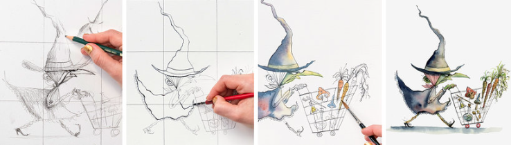 [Domestika] Выразительный дизайн персонажей с помощью акварели и перьевой ручки (Аньес Эрнуль)