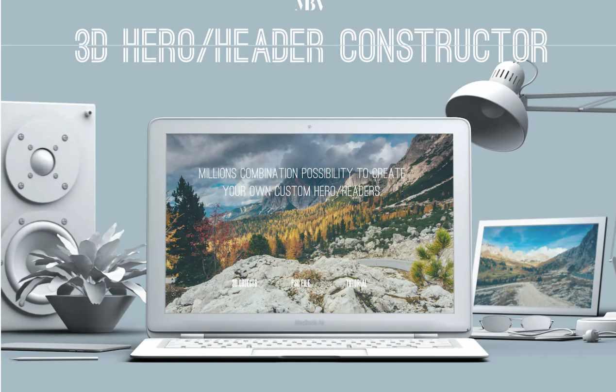 [Envato Market] 3D конструктор героев заголовков