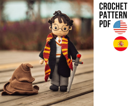 [Etsy] Amigurumi Famous Wizard Boy Crochet (Olga Krylova)