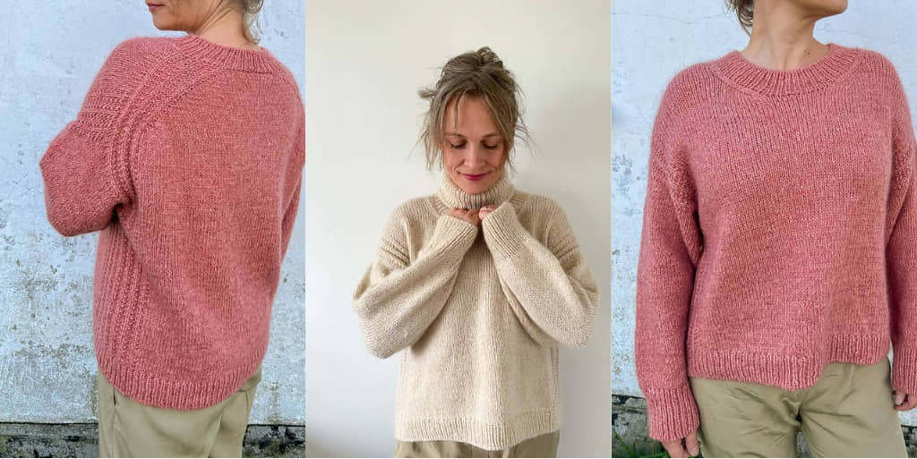 [Вяжи.ру] Джемпер оверсайз Raspberry (Lise Bøgevald)