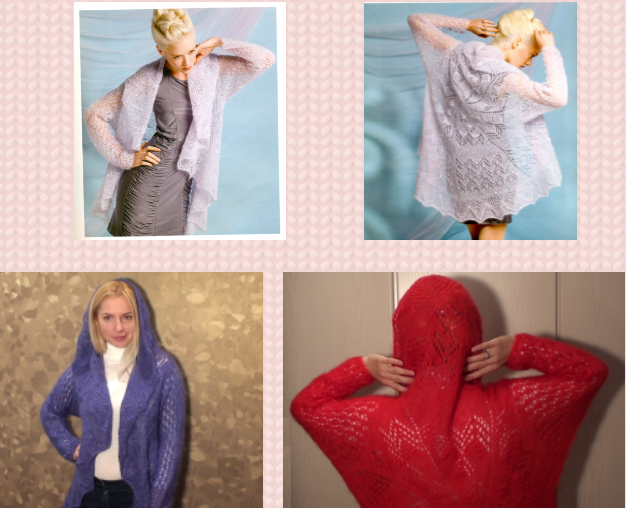 [Шерстяные истории] Часть 10. Ажурный кардиган, связанный по кругу (Валентина Симченкова)