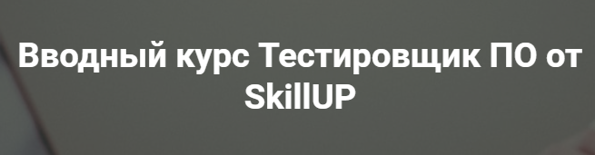 [SkillUP] Вводный курс Тестировщик ПО от (Евгений Макаренко)