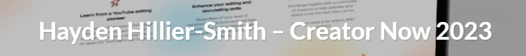 [creatornow] Hayden Hillier-Smith – Creator Now