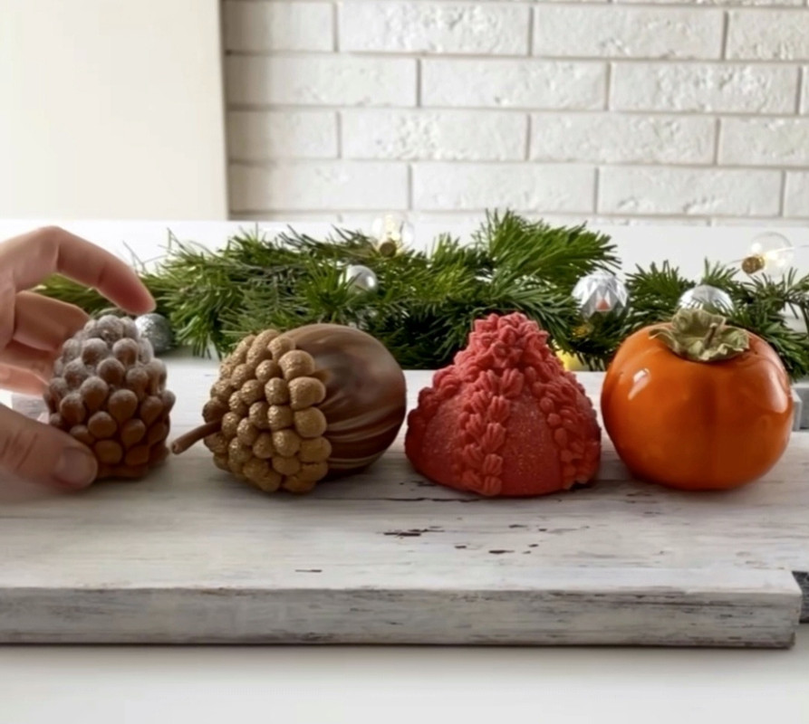 Курс по скульптурированным пирожным Новогодняя коробка 2.0 (Залина Борисова)