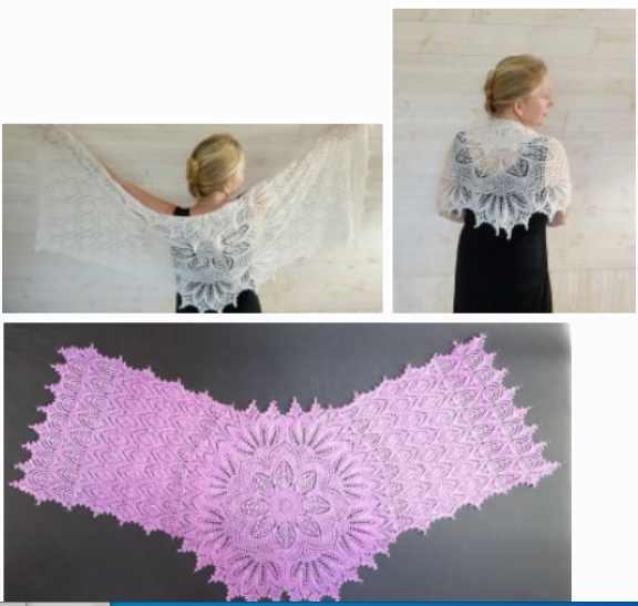 [Вяжи.ру] Палантин с медальоном Prince Edward Island