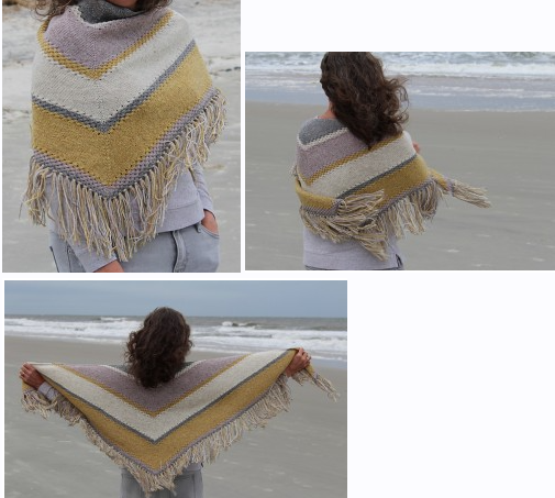 [Вяжи.ру] Шаль со звездочками Beach Roses