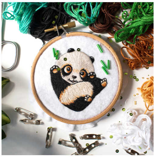 Видеокурс по вышивке Панда (Надя Рычкова)