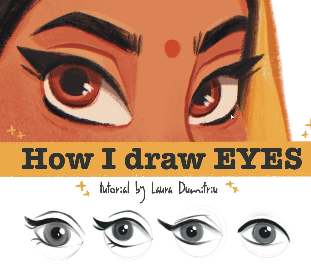 Как рисовать глаза персонажа (Laura Dumitriu)