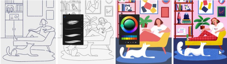 Красочные иллюстрации в Procreate | Colorful Digital Illustration in Procreate (Бетт Норрис)