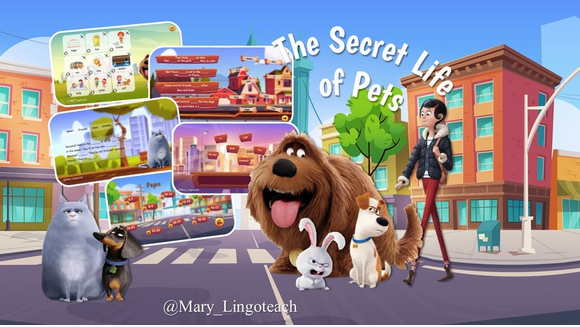 [Английский для детей] Презентация по книге The Secret Life Of Pets | Book Game Video (Mary_Lingoteach)
